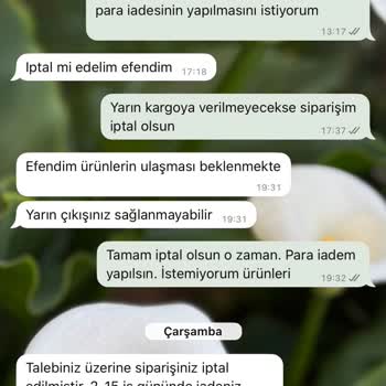 Siparişim Gönderilmedi, Para İadesi Yapılmadı