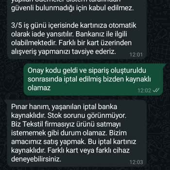 Siparişim Nedensiz İptal Edildi, Müşteri Hizmetleri Çözüm Sunamadı