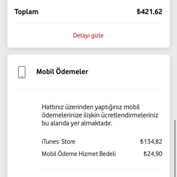 Bilgim Dışında Faturama İtunes Store Ücreti Yansıtılıyor