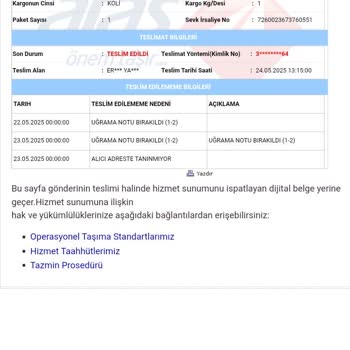 Kargom Tanımadığım Birine Teslim Edildi, Mağduriyetim Giderilmiyor