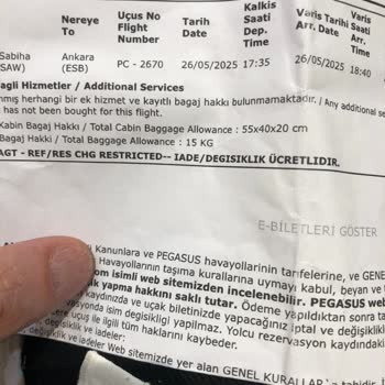 Pegasus'ta Gişe Ve Valiz İşlemlerinde Yaşanan Sorunlar Nedeniyle Uçuşumu Kaçırdım