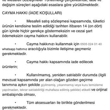 İade Hakkım Reddedildi, Müşteri Memnuniyeti Yok