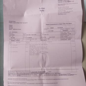 Yetkili Serviste Söz Verilen İndirimin Uygulanmaması Ve Fazla Ücret Tahsilatı