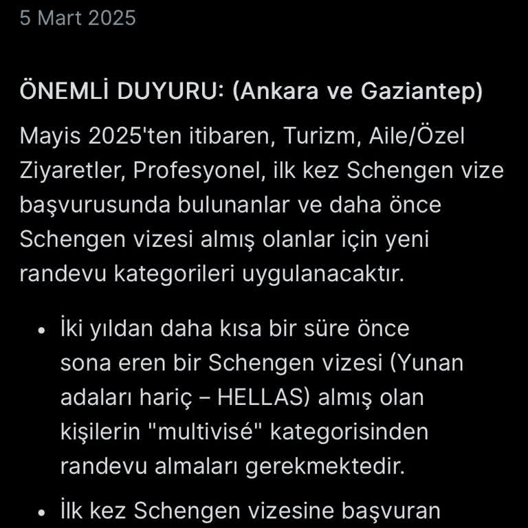 VFS Global'de Randevu Türü Karışıklığı Ve Başvuru İptali Endişesi