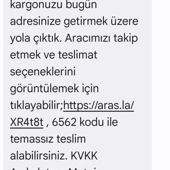 Aras Kargo Teslimat Bilgilendirmesi Sonrası Kargonun Ulaşmaması