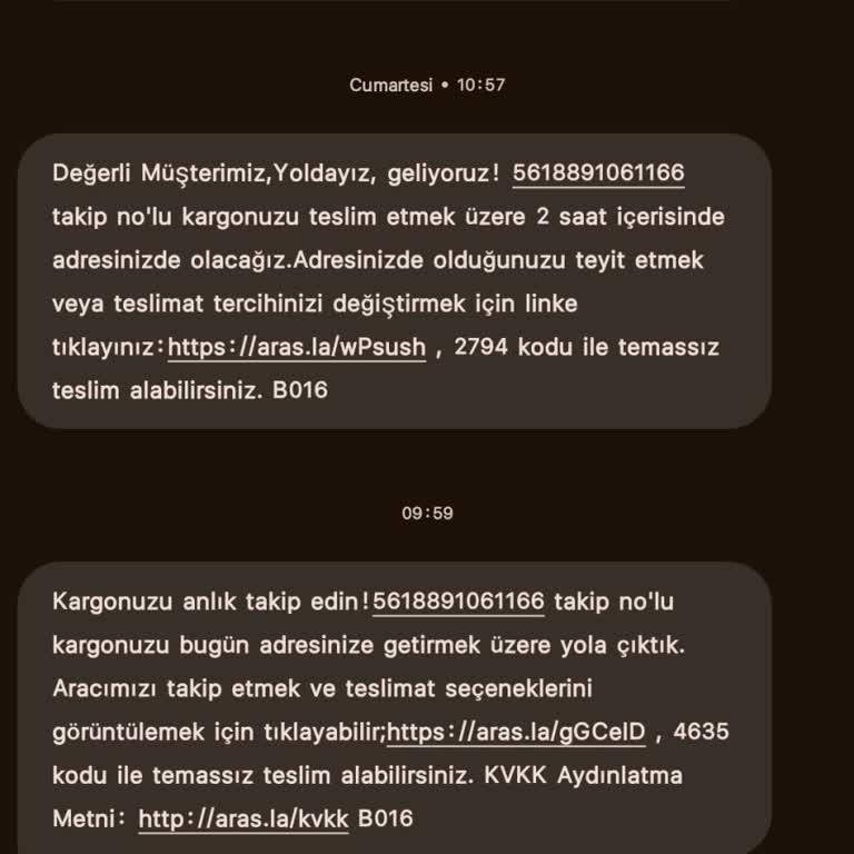 Aras Kargo Teslim Edilmeden İptal Edilen Kargo İçin Yardım Talebi