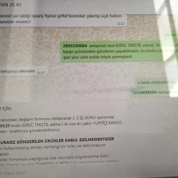 Tia Moda İade Talebim Reddedildi Farklı Bilgiler Veriliyor