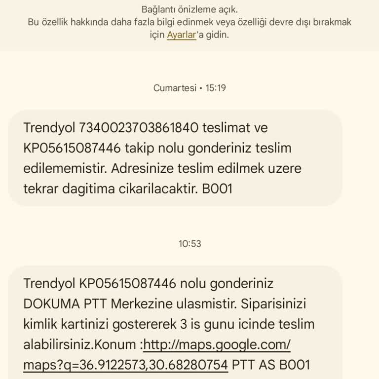 PTT Kargo Teslimatında Yaşanan Gecikme Ve Bilgilendirme Sorunu
