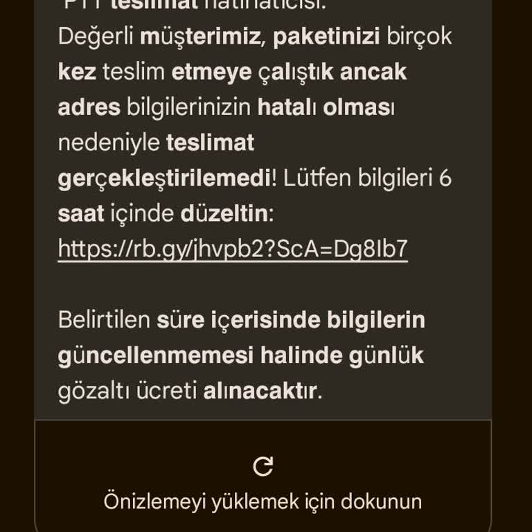 Şüpheli Kargo Mesajları