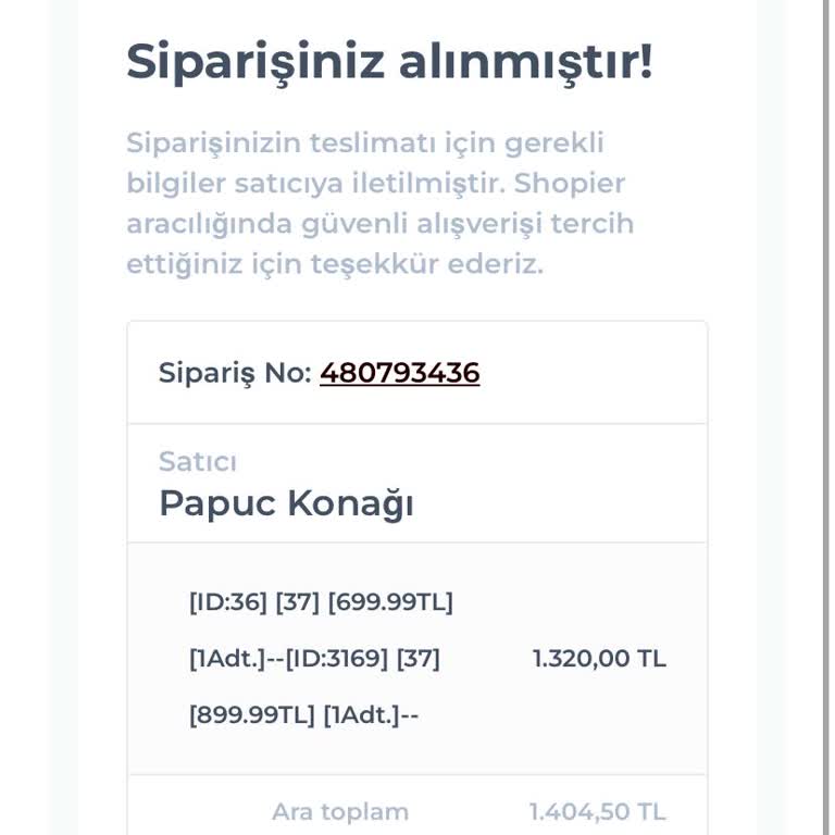 Papuc Konağı Sipariş İptal Talebim Neden Göz Ardı Ediliyor