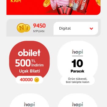 Dijital Hediye Stokları Güncellenmediği İçin Puanımı Alamıyorum