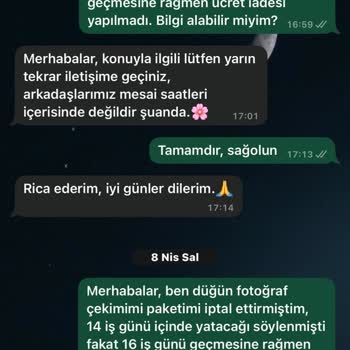 Düğünümüz Var İade Sürecinde Yaşanan İlgisizlik Ve Gecikme
