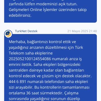 11 Gündür Çözülemeyen İnternet Kesintisi Ve Yetersiz Müşteri Hizmeti Mağduriyeti