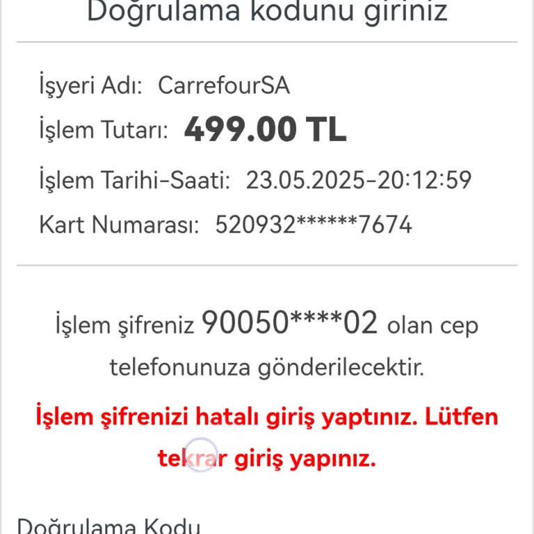 Carrefour SA Sanal Market Alışverişimde Yanlış Para Çekimi Ve Banka İlgisizliği