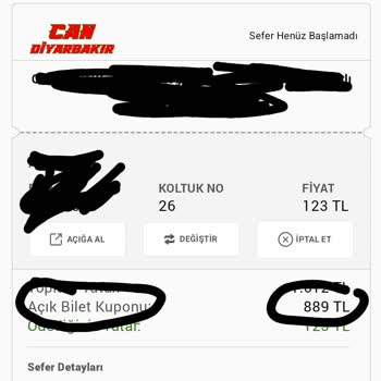 Obilet Vade Farkı İadesi Yapılmadı, Mağduriyet Yaşadım