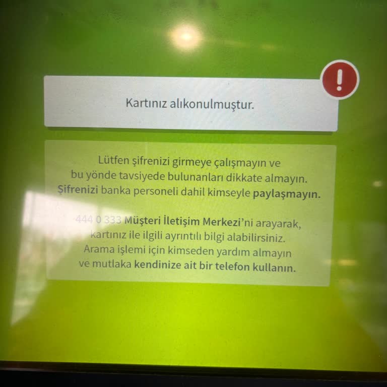 ATM Kartımı Yuttu, Param Çekilmiş Görünüyor Ama İade Süreci Belirsiz