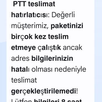 PTT Kargo Adı Kullanılarak Gönderilen Şüpheli Mesajlar Hakkında Uyarı