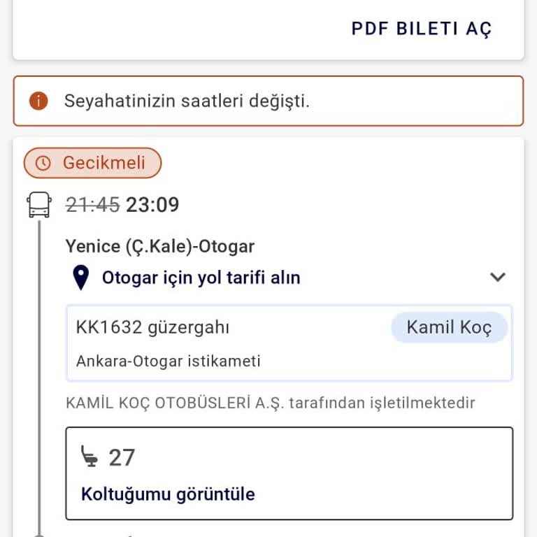 Otobüs Gecikmesi Ve Bilet İadesi Mağduriyeti Yaşadım