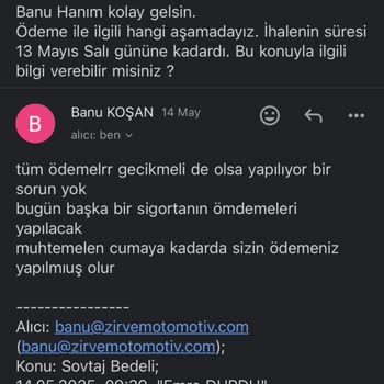 Sigorta Ödemem Eksik Yatırıldı Ve Sovtaj Param Verilmedi