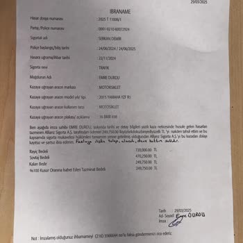 Sigorta Ödemem Eksik Yatırıldı Ve Sovtaj Param Verilmedi
