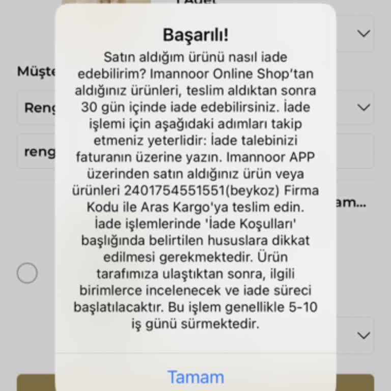 İade Süreci Hakkında Bilgilendirme Ve İletişim Eksikliği
