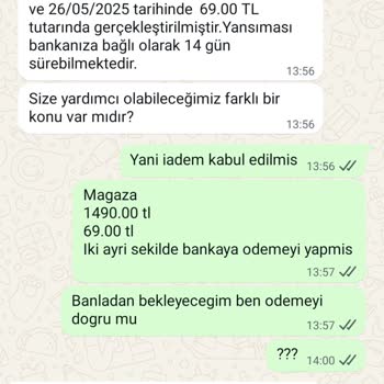 İade Ücretim Bankaya Yatmadı Ve Müşteri Hizmeti Yanıtsız Kaldı
