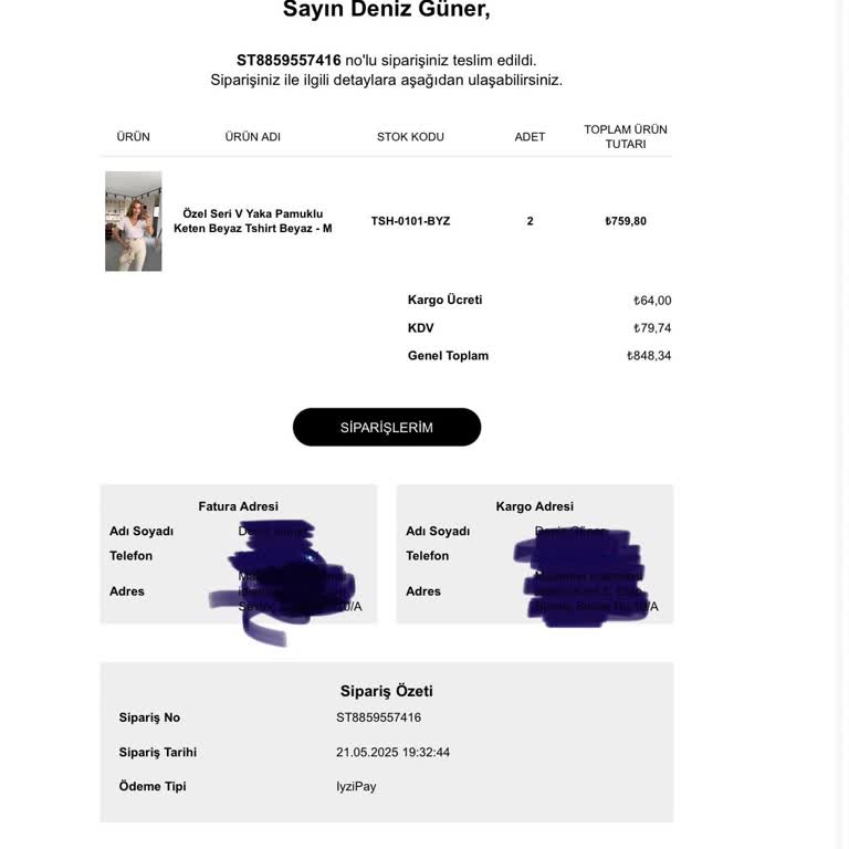 Yıkama Talimatına Uygun Yıkanan Tişörtler Küçüldü, İade Kabul Edilmedi Ve Yorumlar Silindi