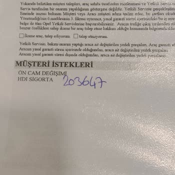 Yetkili Serviste Cam Değişimi Sürecinde Yaşanan Gecikme Ve İletişim Sorunları