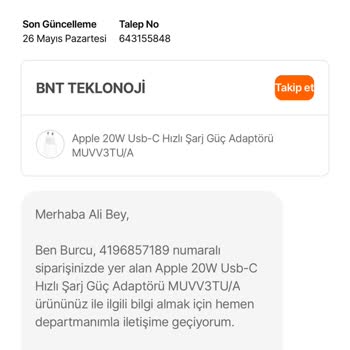 Btn Teknoloji Siparişimi Kargolayamadı