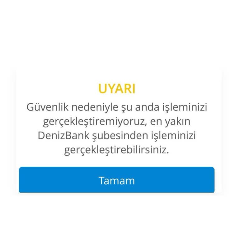 Denizbank Hesabımda EFT/Fast Blokesi Nedeniyle Mağduriyet