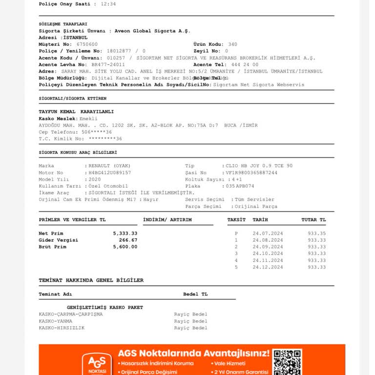Satın Aldığım Kasko Poliçesi Nedeniyle Mağduriyet Ve İade Talebi