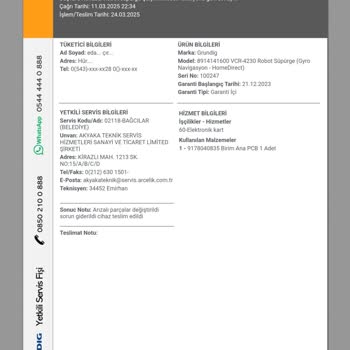 Sürekli Arızalanan Robot Süpürge Ve Yetersiz Servis Deneyimi