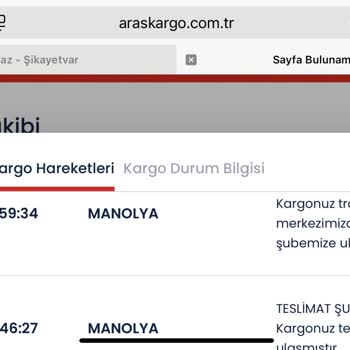 Geciken Kargo Ve Yetersiz İletişim Nedeniyle Mağduriyet Yaşıyorum