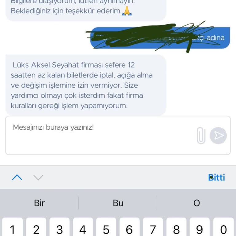 Bilet İptali Ve Yüksek Fiyat Nedeniyle Mağduriyet