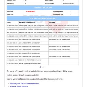 Aynı Adrese Kargo Teslim Edilmiyor, Mağduriyet Yaşıyorum