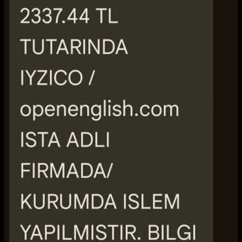 Open English'ten Bilgim Dışında Çifte Ödeme Kesintisi