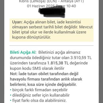Obilet Üzerinden Alınan Bilette İptal Ve Değişiklik Sorunu