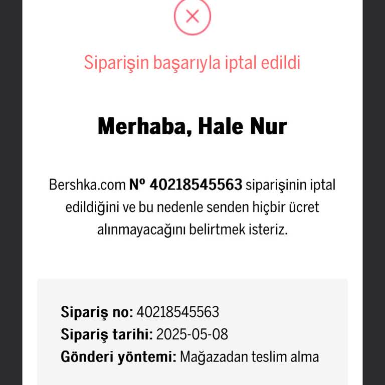 19 Gündür İade Yapılmayan Sipariş Ücreti
