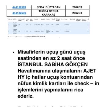 Uçuşta İsim Listesinde Olmama Ve Tatilimizin Mağduriyeti