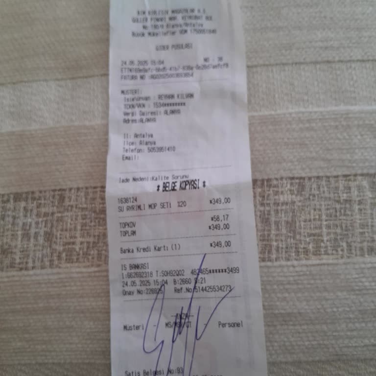 Su Ayrımlı Mop Şikayeti