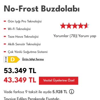 Vestel Buzdolabı Değişiminde Yüksek Ücret Şoku