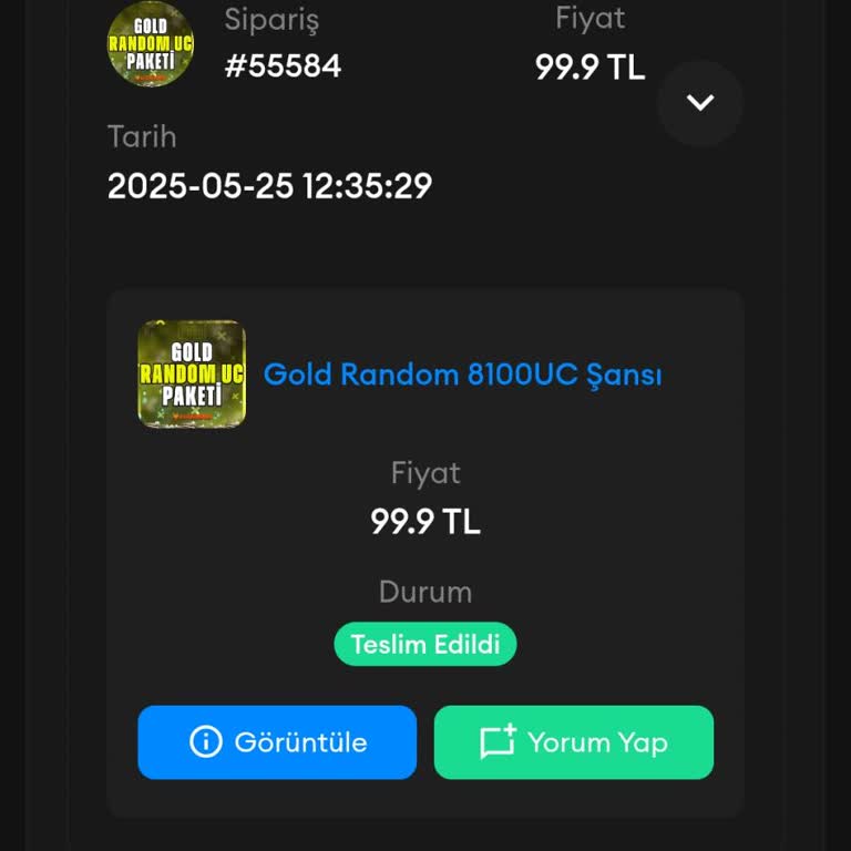 Elitrandom Sitesinden Satın Aldığım UC 36 Saat Geçmesine Rağmen Hesabıma Yüklenmedi