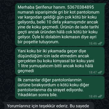 Aldığım Pantolondan Geçmeyen Kötü Koku Sorunu