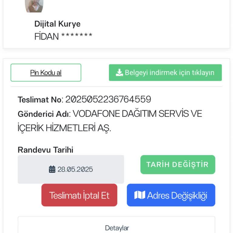 Teslimat Randevusu Bilgim Dışında Ertelendi