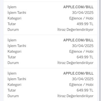 Garanti Bankası Sanal Kartımla İzinsiz Apple Harcamaları Yapıldı