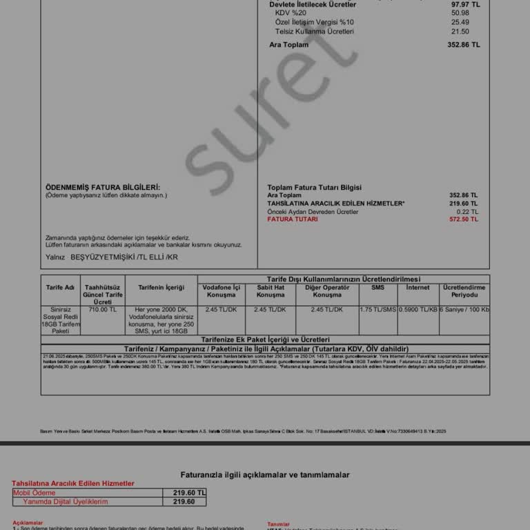 Faturama Haksız Ek Ücretler Yansıtıldı, Sorunum Çözülmüyor