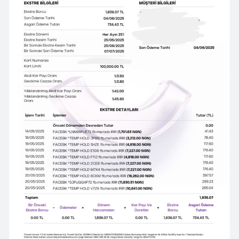 Kredi Kartımdan İzinsiz Facebook İşlemleri Ve Onaysız Para Çekimi Mağduriyeti