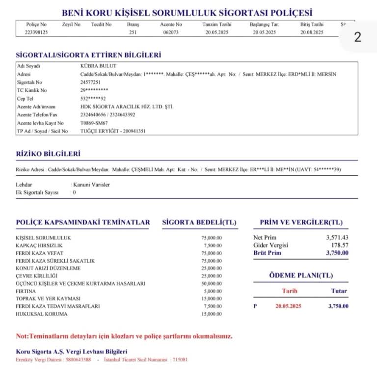 Onayım Olmadan Ek Poliçe Düzenlenip Ücret Alındı