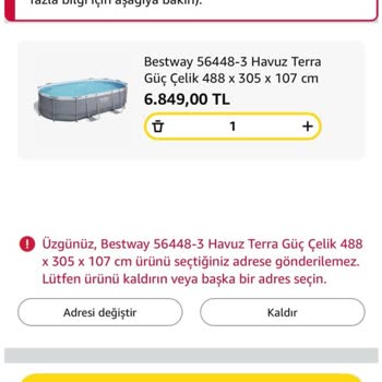 Amazon Müşteri Hizmetleri Hatası Nedeniyle Bestway Havuzu Satın Alamama Ve Yetersiz Destek