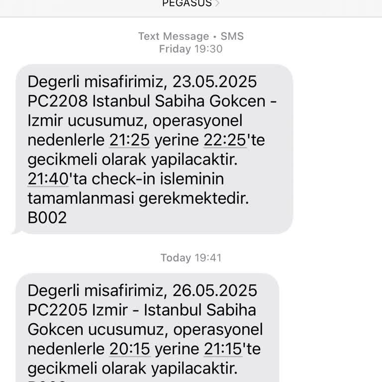 Pegasus Uçuşlarında Ardışık Gecikmelerle Yaşanan Mağduriyet